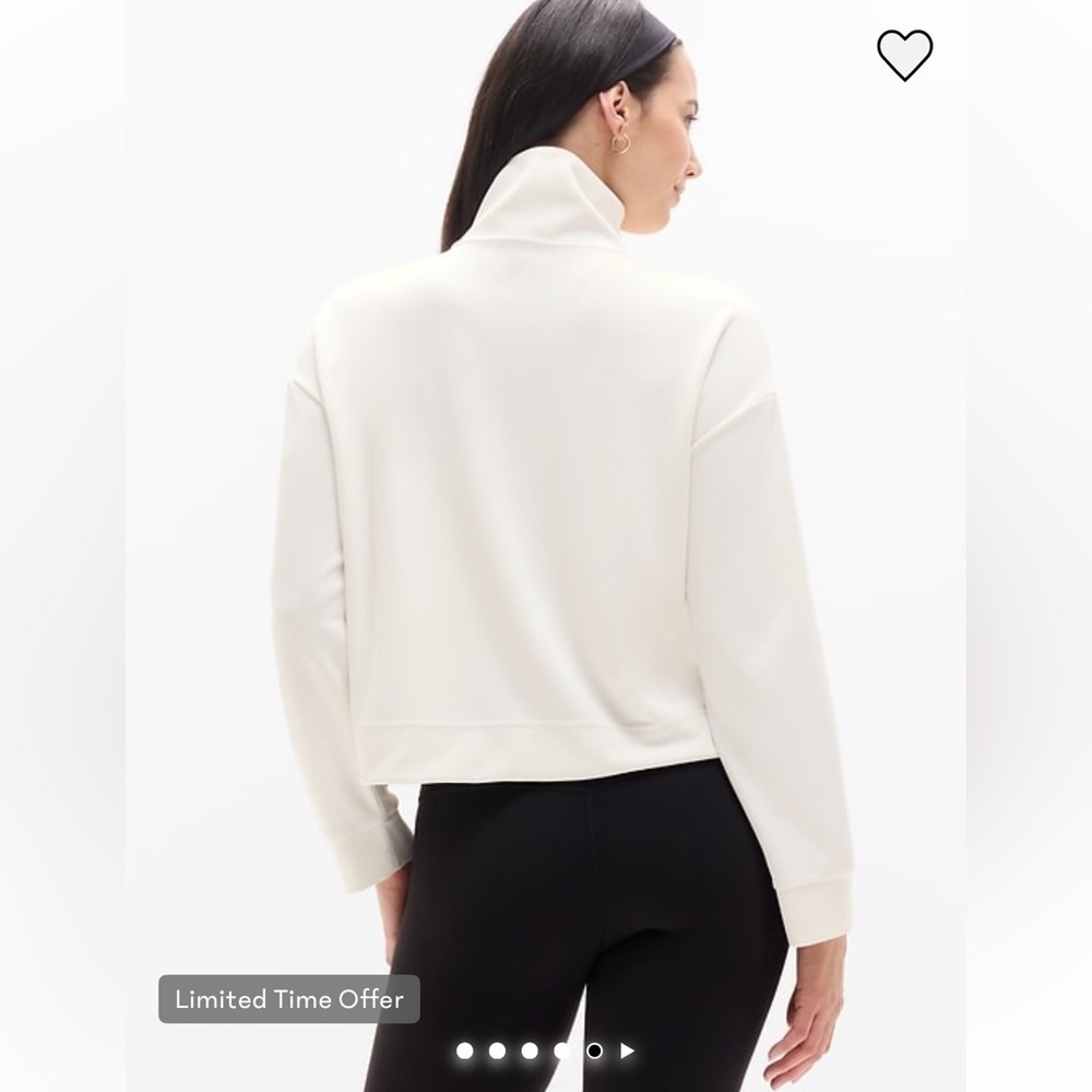 Athleta Seasoft Quarter Zip in Magnolia White - Picture 6 of 10